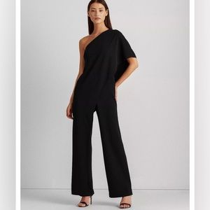 NWT Lauren Ralph Lauren Tiered One Shoulder Jumpsuit, Size 8